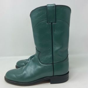vintage cowboy boots| Justin Boots| Teal, size 6.5